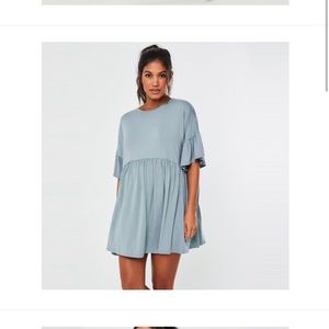 Blue Maternity Smock Dress